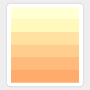 Stripes - Gradient - Dark to Light orange and yellow Sticker